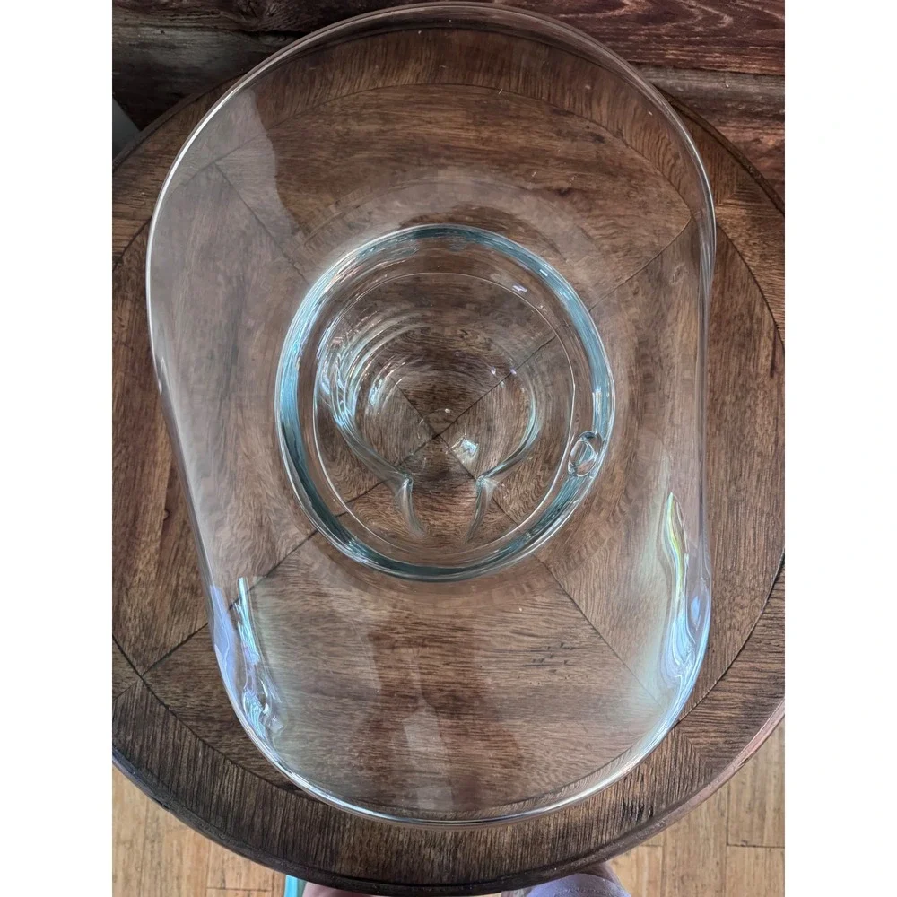 Vintage Blenko Glass Cowboy Hat Ice Bucket Centerpiece 16.5